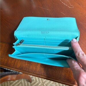 Tiffany & Co. Signature Blue Leather Continental Wallet